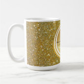 Name des Monogramms für den Glitzer aus goldgegoss Kaffeetasse (Links)