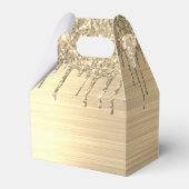 Name des Monogramms für den Gold-Glitzer-Brushed Geschenkschachtel (Rückseite)