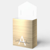 Name des Monogramms für den Gold-Glitzer-Brushed Geschenkschachtel (Geöffnet)