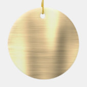 Name des Monogramms für den Gold-Glitzer-Brushed Keramik Ornament (Hinten)