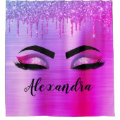 Name des Monogramms für den lila Glitzer, Sparkeil Duschvorhang (Vorderseite)