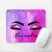 Name des Monogramms für den lila Glitzer, Sparkeil Mousepad (Mit Mouse)