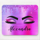 Name des Monogramms für den lila Glitzer, Sparkeil Mousepad (Vorne)