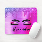 Name des Monogramms für den lila Glitzer, Sparkeil Mousepad (Mit Mouse)