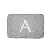 Name des Monogramms für den Luxussilber-Sparkle-Gl Badematte (Vorderseite)