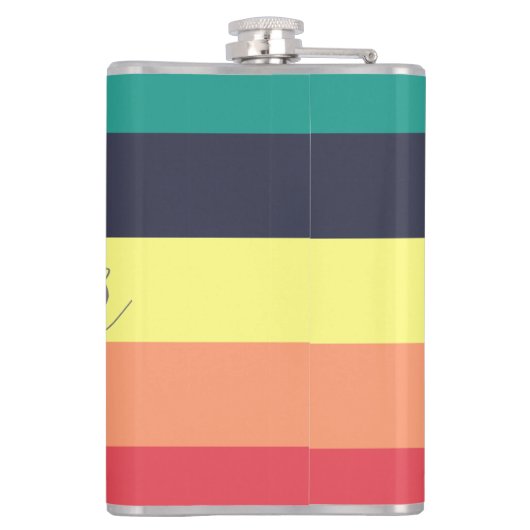 Name des Monogramms für den primären Rainbow-Farbb Flachmann (Rückseite)