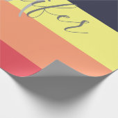 Name des Monogramms für den primären Rainbow-Farbb Geschenkpapier (Ecke)