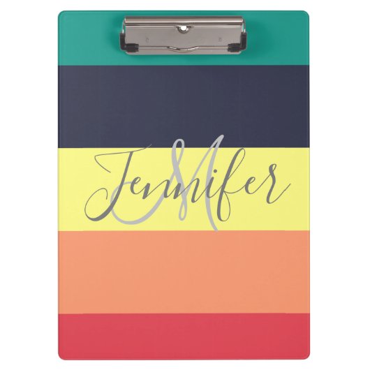 Name des Monogramms für den primären Rainbow-Farbb Klemmbrett (Vorderseite)