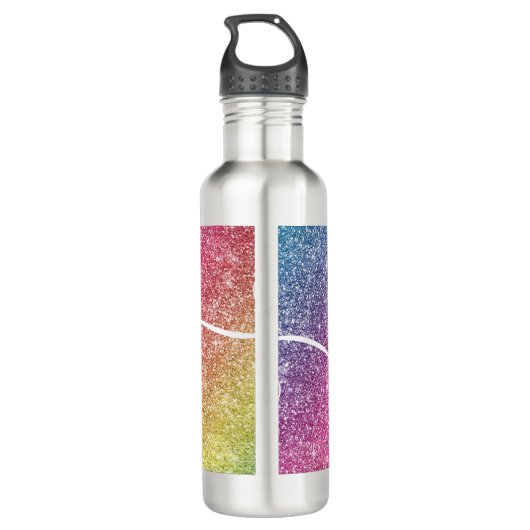 Name des Monogramms für den Rainbow-Glitzer Edelstahlflasche (Rückseite)