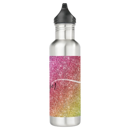 Name des Monogramms für den Rainbow-Glitzer Edelstahlflasche (Rechts)