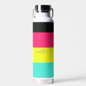 Name des Monogramms für den schwarzen und neonfarb Trinkflasche (Vorne)