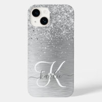 Name des Monogramms für den silberfarbenen Glitzer