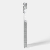 Name des Monogramms für den silberfarbenen Glitzer iPhone Hülle (Linke Seite)