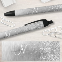 Name des Monogramms für den silberfarbenen Glitzer