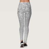 Name des Monogramms für den silberfarbenen Glitzer Leggings (Rückseite)