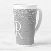 Name des Monogramms für den silberfarbenen Glitzer Milchtasse (Rechte Ecke)