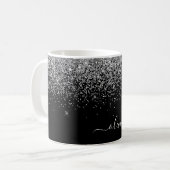 Name des Monogramms für den Silver Black Girl Glit Kaffeetasse (Vorderseite Links)
