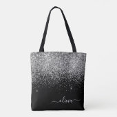 Name des Monogramms für den Silver Black Girl Glit Tasche (Rückseite)