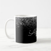 Name des Monogramms für den Silver Black Luxury Gl Kaffeetasse (Links)