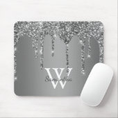 Name des Monogramms für den Silver Glitzer Sparkle Mousepad (Mit Mouse)