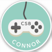 Name des Monogramms für den Videospielcontroller Aufkleber (Vorderseite)