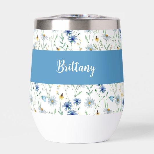 Name des Monogramms für die blaue Wildblume (Vorderseite)