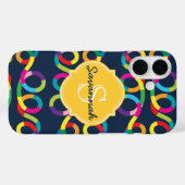 Name des Monogramms für die moderne farbenfrohe Sc Case-Mate iPhone Hülle (Rückseite (Horizontal))