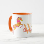 Name des Monogramms für die Silhouette des Pferdes Tasse (Vorderseite Links)