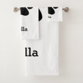 Name des Monogramms für Druckmuster einfügen Schwa Badhandtuch Set (Insitu)