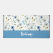 Name des Monogramms für Lila Aquarellfarben (Monog Schreibtischunterlage (Vorderseite)