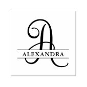 Name des Monogramms für Skripte für Buchstabe A Permastempel (Design)