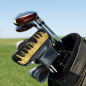 Name des Monogramms für Tropfen des Gold-Glitzer Golf Headcover (In Situ)