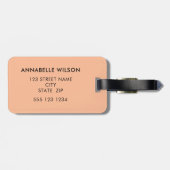 Name des Monogramms Gepäckanhänger (Rückseite horizontal)