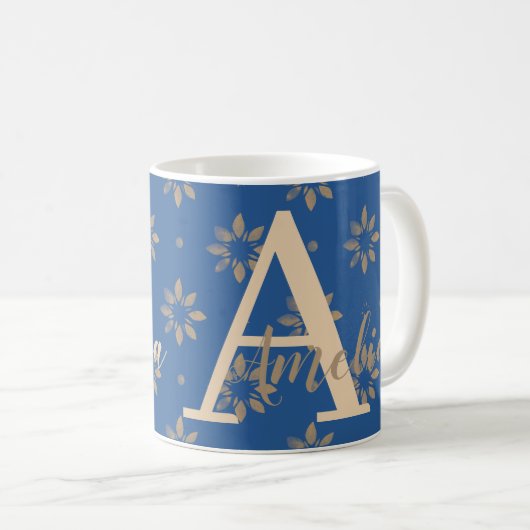 Name des Monogramms Kaffeetasse (VorderseiteRechts)