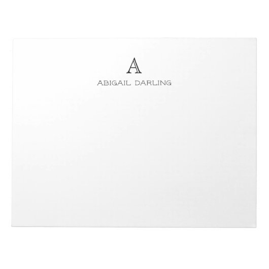 Name des Monogramms Notizblock (Vorderseite)