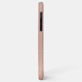 Name des Monogramms Rose Glitzer Case-Mate iPhone Hülle (Hinten/Links)