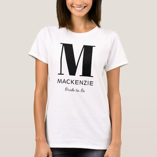 Name des Monogramms T-Shirt (Vorderseite)