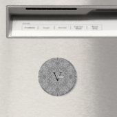 Name des Monogramms "Ultimate Gray Watercolor" Magnet (In Situ (Geschirrspüler))