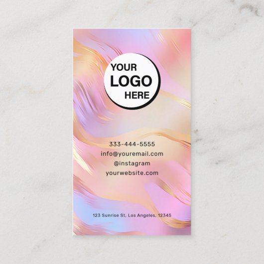 Name des Monogramms Visitenkarte (Rückseite)