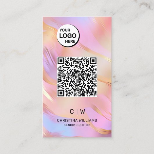 Name des Monogramms Visitenkarte (Vorderseite)