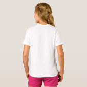 Name des Monogramms weiß und rosa Mädchen T-Shirt (Schwarz voll)