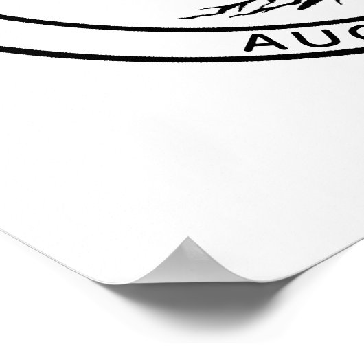 Name des Monogramms Wiedersehen Boho Tree Poster (Ecke)