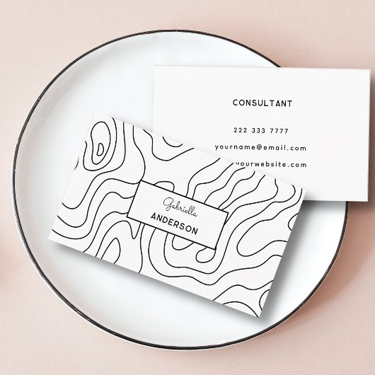 Name des Monogrammskripts für abstrakte schwarze L Visitenkarte