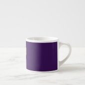 Name des Monogrammskripts Personalisiert Lila und  Espressotasse (Rechts)