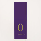 Name des Monogrammskripts Personalisiert Lila und  Yogamatte (Vorderseite)