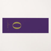 Name des Monogrammskripts Personalisiert Lila und  Yogamatte (Vorderseite (Horizontal))