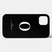 Name des Monogrammskripts Personalisiert schwarz u Case-Mate iPhone Hülle (Rückseite (Horizontal))