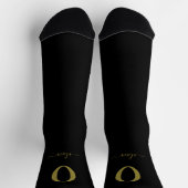 Name des Monogrammskripts Personalisiert Schwarz u Socken (Oben)