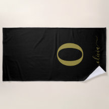 Name des Monogrammskripts Personalisiert Schwarz u