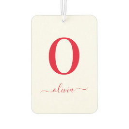 Name des Monogrammskripts Personalisiert weiß und  Autolufterfrischer